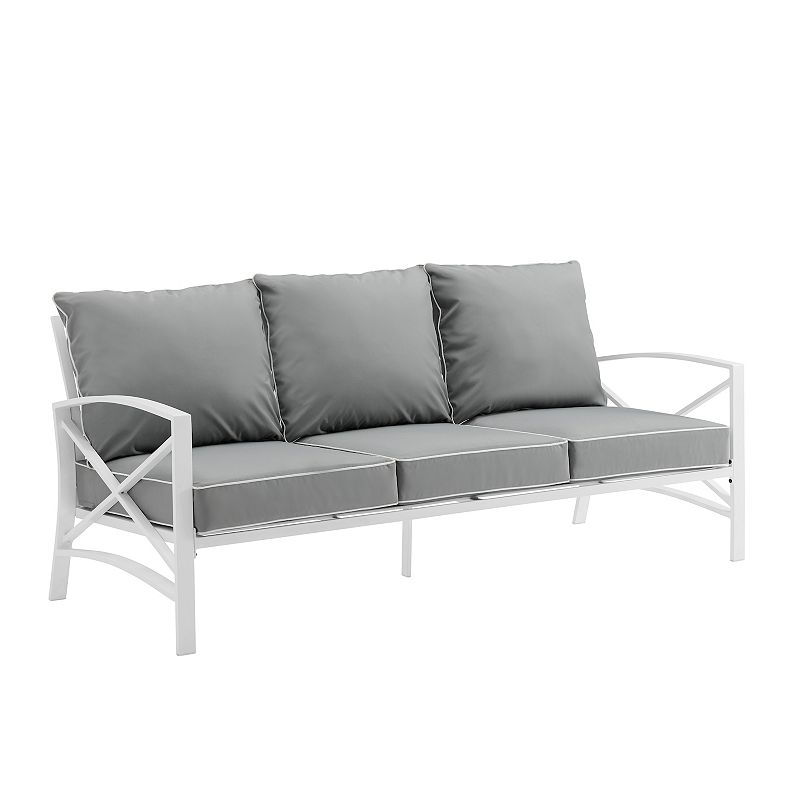 64109691 Crosley Kaplan Outdoor Metal Sofa, Grey sku 64109691
