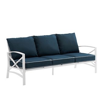 Crosley Kaplan Outdoor White Finish Metal Sofa