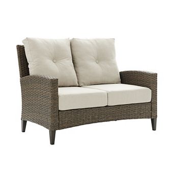 Crosley Rockport Outdoor Wicker High-Back Loveseat