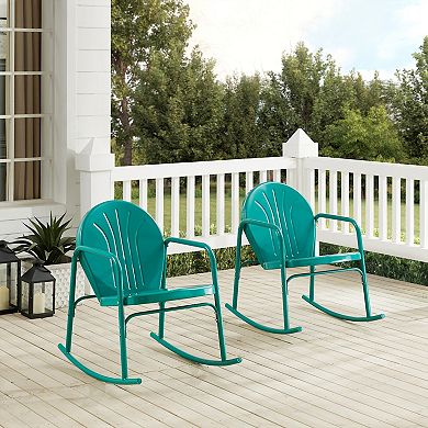 Crosley Griffith Outdoor 2-Piece Metal Rocking Chair Set