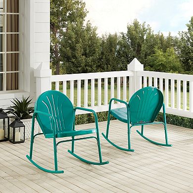 Crosley Griffith Outdoor 2-Piece Metal Rocking Chair Set