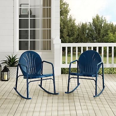 Crosley Griffith Outdoor 2-Piece Metal Rocking Chair Set