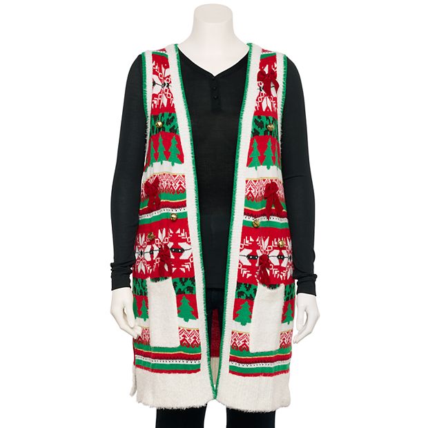 Plus size shop christmas sweater vest