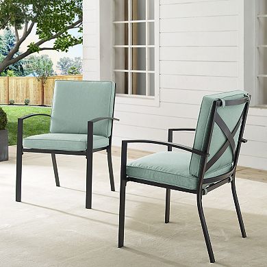 Crosley Kaplan 2-Piece Outdoor Metal Dining Chair Set