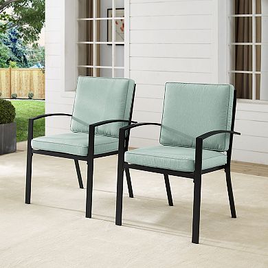 Crosley Kaplan 2-Piece Outdoor Metal Dining Chair Set