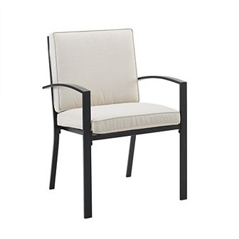 Crosley Kaplan Outdoor 2 pc Metal Dining Chair Set