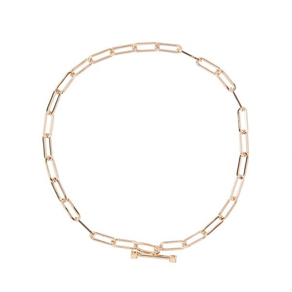 LC Lauren Conrad Paperclip Chain Necklace with Toggle Closure