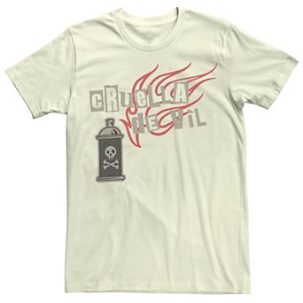 Disney's Cruella De Vil Men's Spray Paint Logo Tee