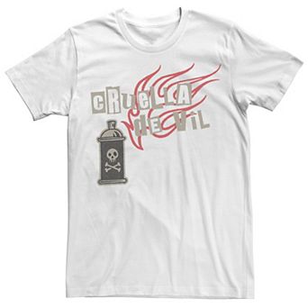 Disney's Cruella De Vil Men's Spray Paint Logo Tee