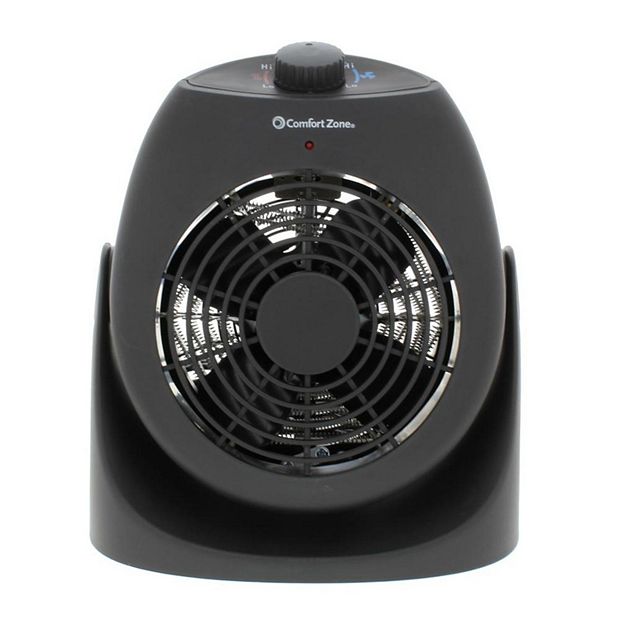 Comfort Zone Portable 1500W Electric Space Heater Personal Fan Dual Unit,  Black