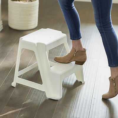 Plastic Stool GRACIOUS LIVING Sturdy Non Slip Plastic