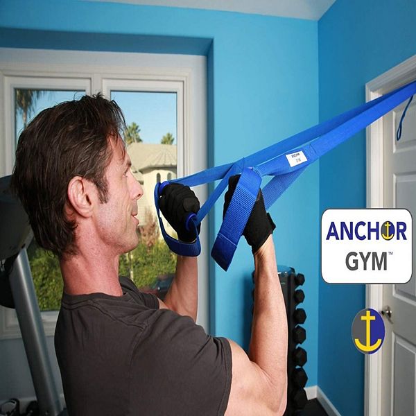 Anchor Gym Full Body Weight Resistance Training Adjustable Equipment Strap Blue 