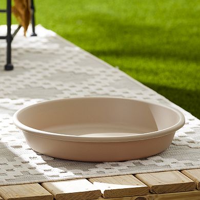 The HC Companies 21 Inch Planter Saucer for Classic Pot Containers, Sandstone