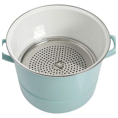 Kenmore Broadway Stainless Steel 16 Quart Steamer Stock Pot with Insert and Lid