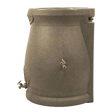 Good Ideas RWURN50-SAN 50 Gallon Rain Water Saver Wizard Barrel Urn, Sandstone