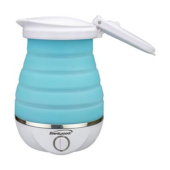 Brentwood KT-1508BL Dual Voltage 0.8L Collapsible Portable Tea Kettle, Blue