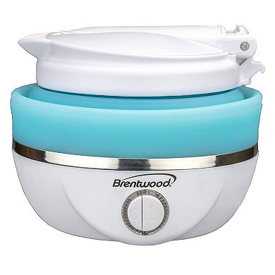 Brentwood KT-1508BL Dual Voltage 0.8L Collapsible Portable Tea Kettle, Blue