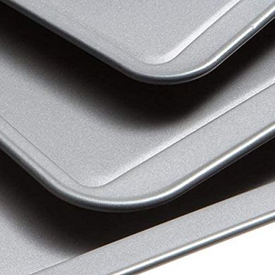 GoodCook Professional Durable Steel Nonstick Cookie Sheet Bakeware Pans (3 Pack)