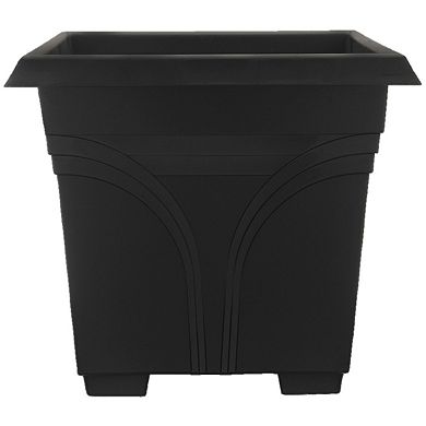 Southern Patio 36 Inch Medallion Hanging Windowsill Garden Box Planter, Black