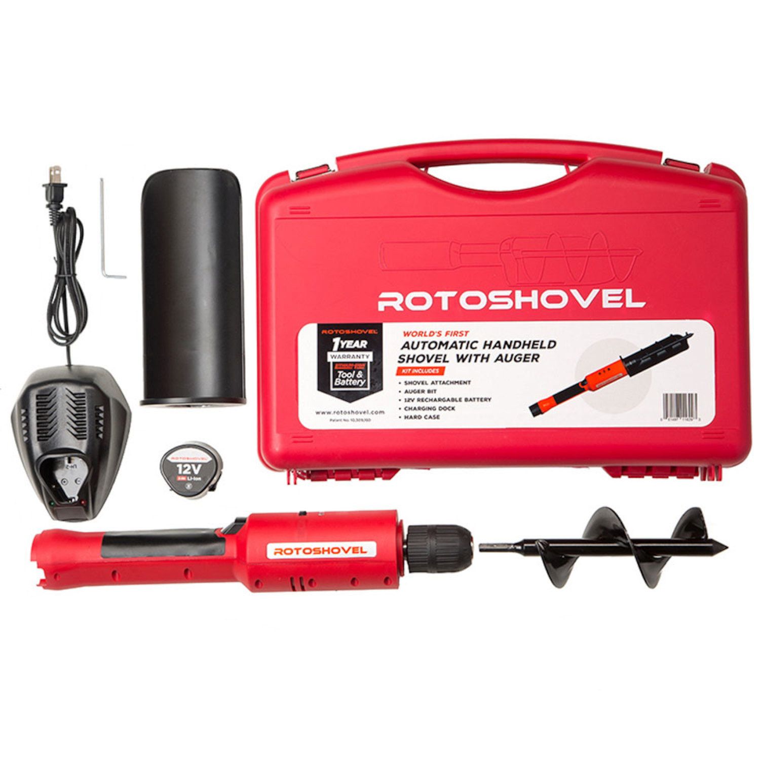 RotoShovel 22 Inch Electronic Handheld Lithium Ion Battery Powered ...