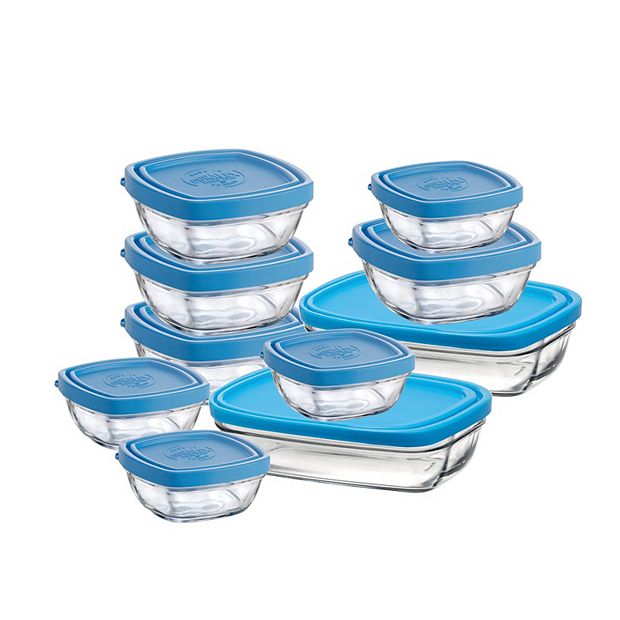 Glass Food Storage Containers With Snap Lids- 10 Piece Set With