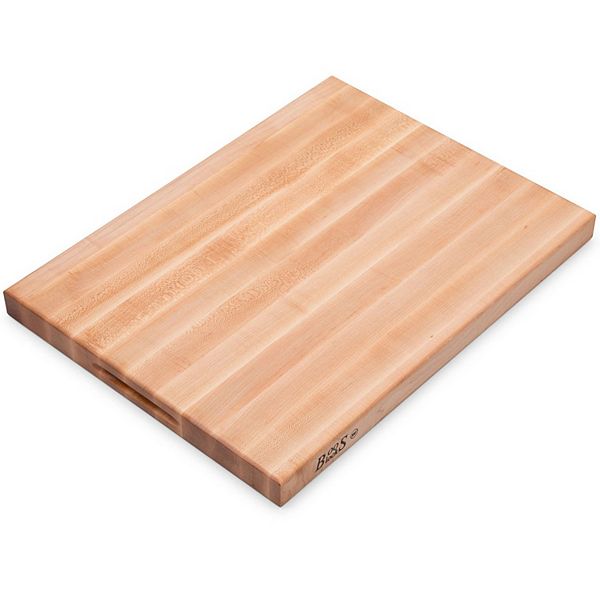 John Boos Small Maple Wood End Grain Cutting Board for Kitchen 18 X 18 X  2.25