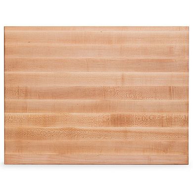 John Boos R2418 24" x 18" Edge Grain Maple Wood Reversible Cutting Board Block