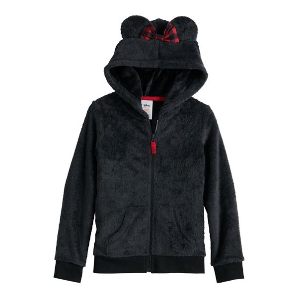  Disney Minnie Mouse Toddler Girls French Terry Zip-Up Hoodie  with Pockets Red/Gold 2T: Clothing, Shoes & Jewelry