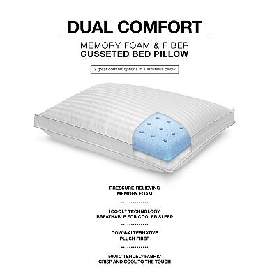 SensorPEDIC Dual Comfort Reversible 500 Thread Count Tencel Bed Pillow