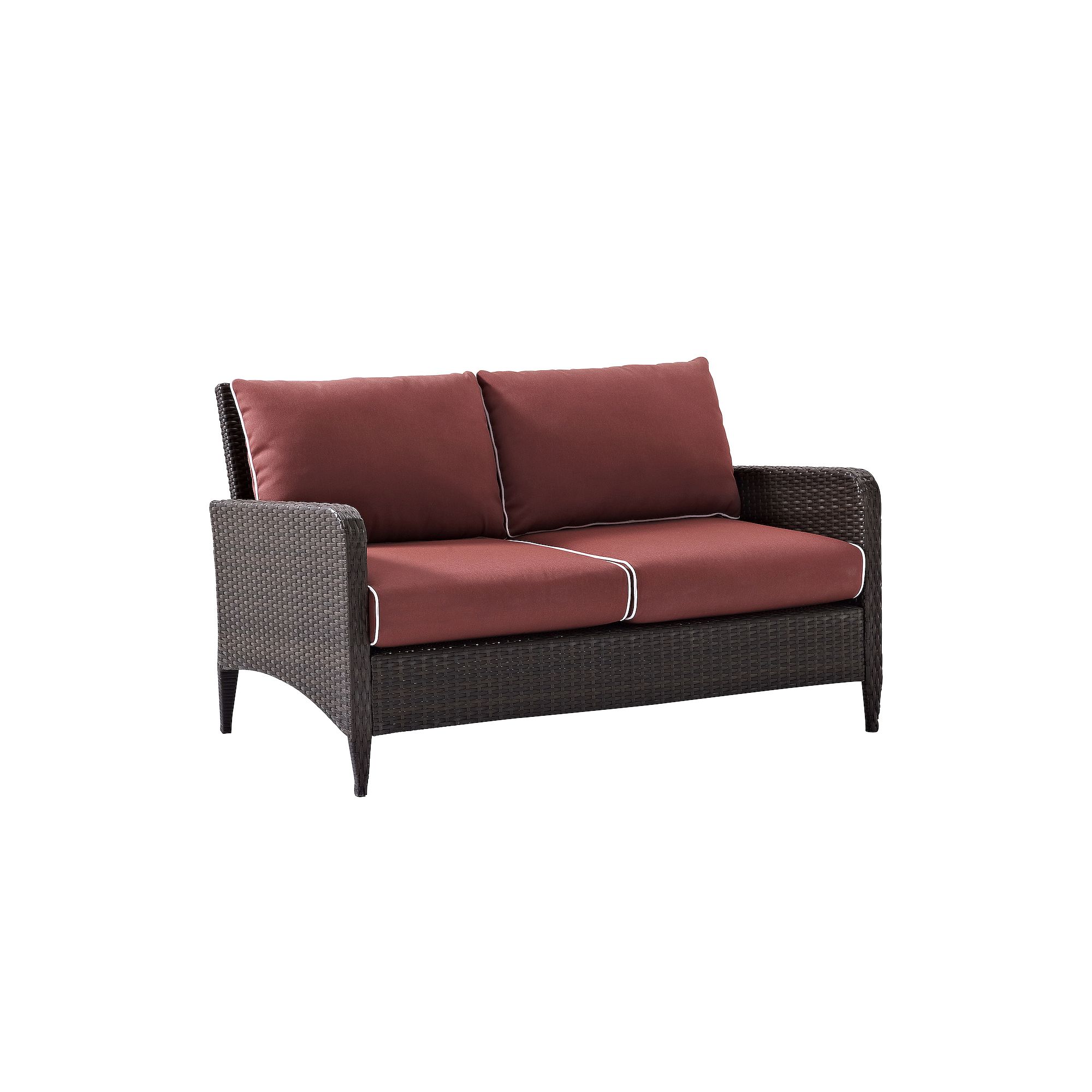 Crosley Kiawah 51-in. Wide Outdoor Wicker Loveseat, Sangria