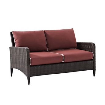 Crosley Kiawah 51 in Wide Outdoor Wicker Loveseat