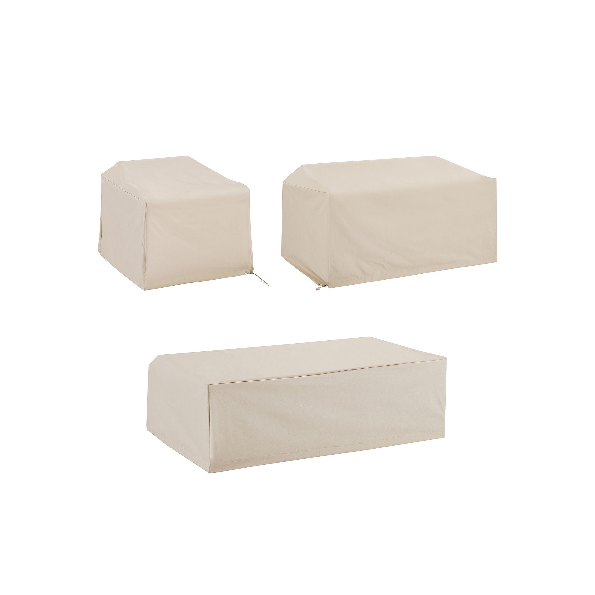 Crosley 3-Piece Loveseat, Chair, & Coffee Table Furniture Cover Set