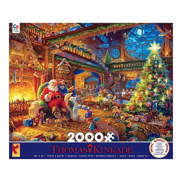 Santa's Workshop Thomas Kinkade 2000-Piece Jigsaw Puzzle