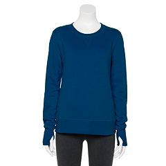 Womens Blue Tek Gear Long Sleeve Tops, Clothing