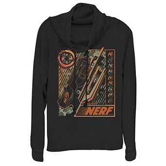 Juniors' Nerf Blaster Since 1969 Poster Cowlneck Graphic Lightweight Long Sleeve