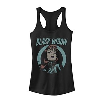 Juniors' Marvel Grunge Black Widow Comic Tank Top
