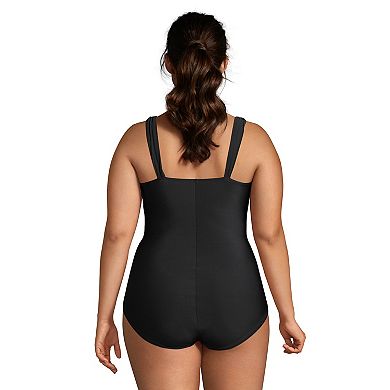 Plus Size Lands' End DDD-Cup SlenderSuit Tummy Control One-Piece Swimsuit