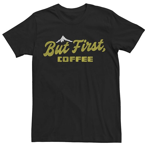 Men's Trendy Coffee First Tee