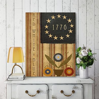 Courtside Market 1776 Country Flag Canvas Wall Art