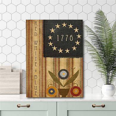 Courtside Market 1776 Country Flag Canvas Wall Art