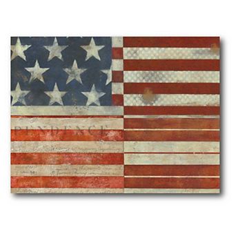 Courtside Market Flag Of Independence Canvas Wall Art