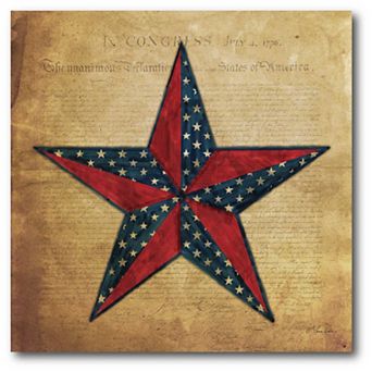 Courtside Market Flag Star Ii Canvas Wall Art