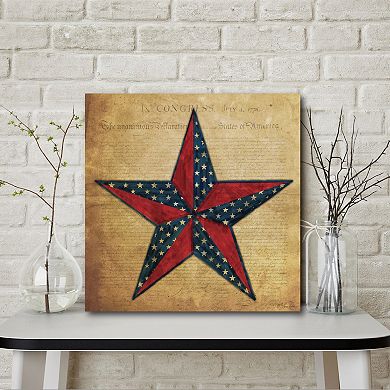 Courtside Market Flag Star Ii Canvas Wall Art