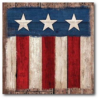Courtside Market Redwhite & Blue Glory Canvas Wall Art