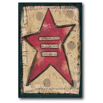 Courtside Market Gratitude Star Canvas Wall Art