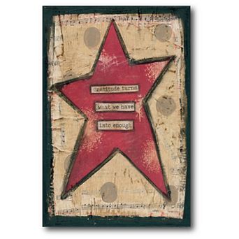 Courtside Market Gratitude Star Canvas Wall Art