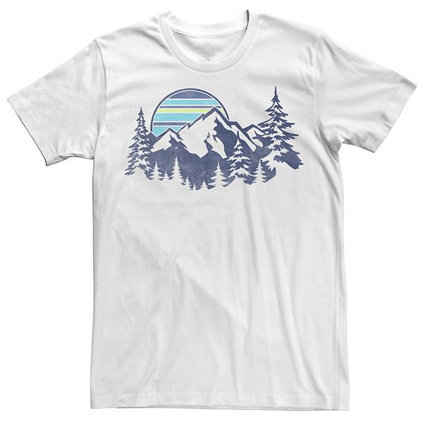 Men's Mountain Range Striped Sunset Tee