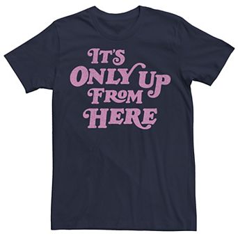 Men's Trendy Only Up Text Tee