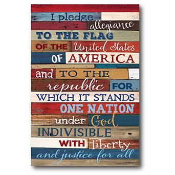 Courtside Market Pledge Of Allegiance Canvas Wall Art