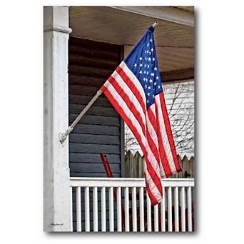 Courtside Market USA Flag Canvas Wall Art